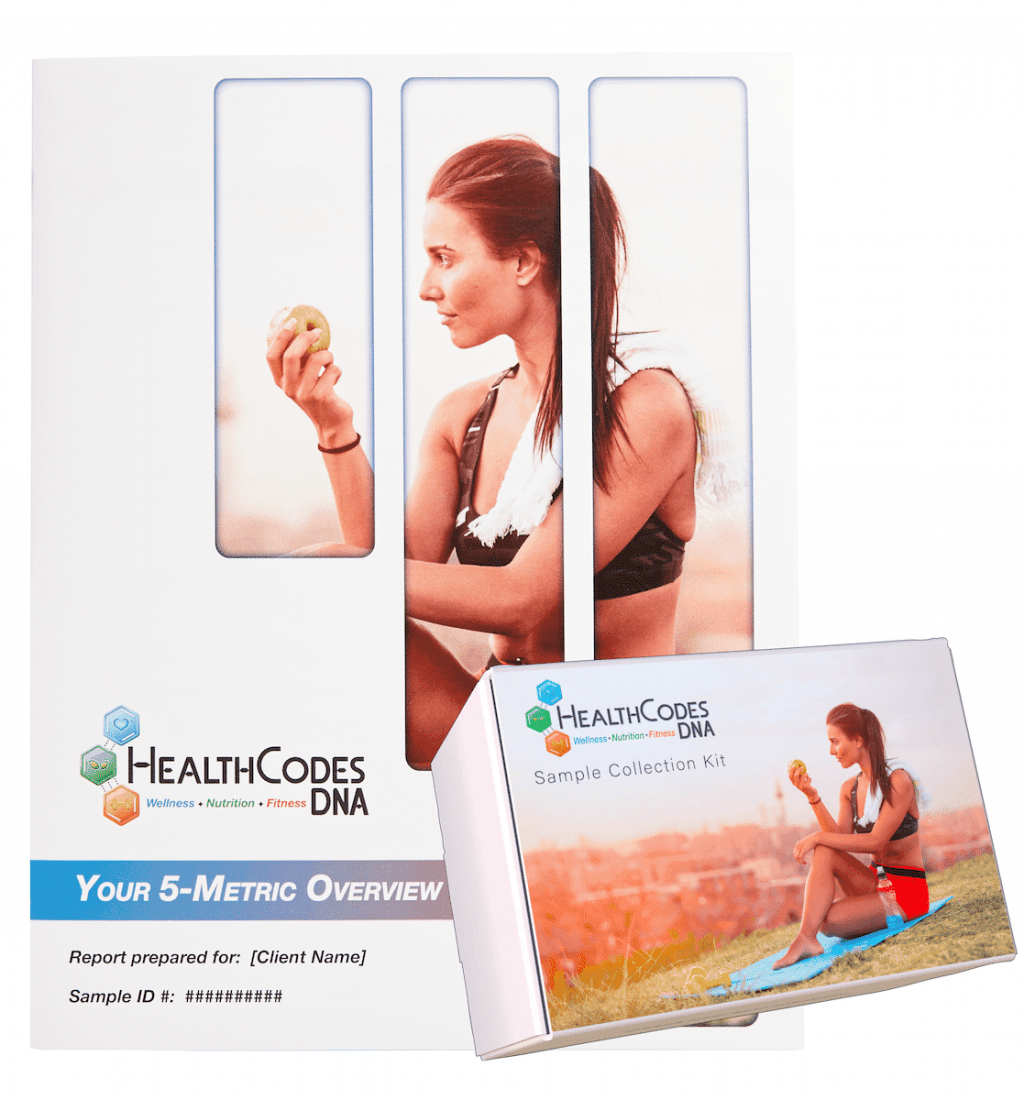 HealthCodes DNA 5-Metric Overview Custom Diet and Workout Plan Based on Genetics